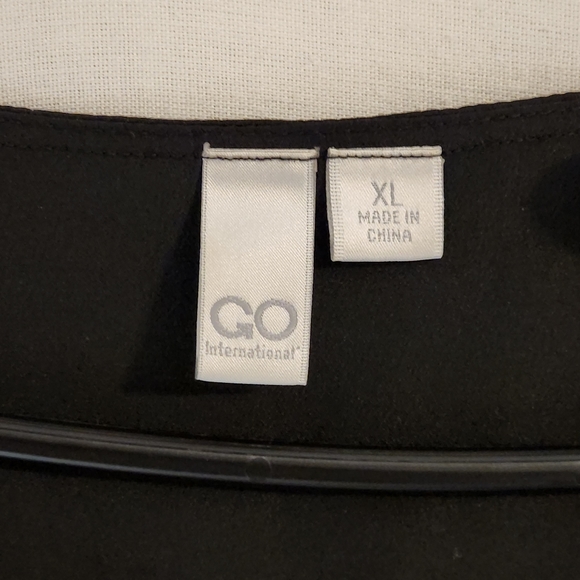 GO International Sleeveless Satin Black Front Ruffle dress size XL - Picture 6 of 8